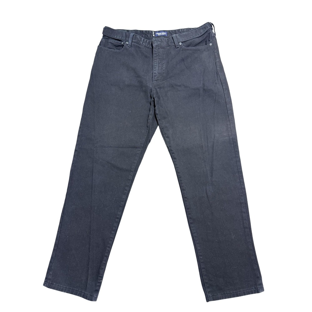 Lands End Square Rigger Jeans Mens 40 Black Traditional Fit Cotton Denim